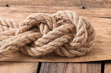 knot on a wooden background