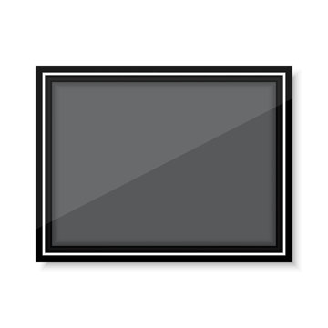 Vector of picture frame on isolated white background