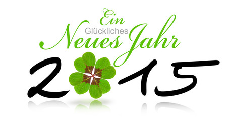 Glückliches Neues Jahr 2015 mit Klee