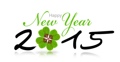 Glückliches Neues Jahr 2015 mit Klee