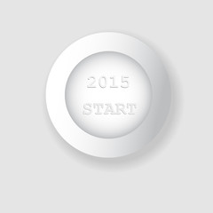Vector : White 2015 and start button vector background