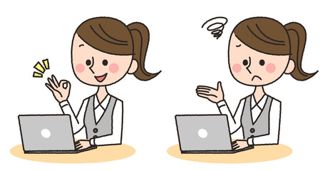 スーツ　パソコン