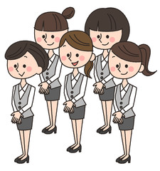 スーツ　事務　集合