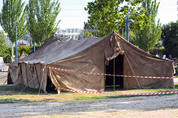 large military tent