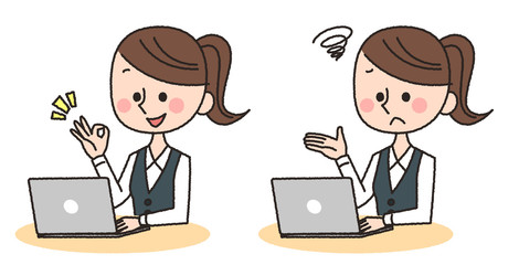 スーツ　パソコン