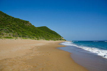 Einsamer Strand auf Korfu