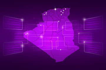 algeria Map World map News Communication purple