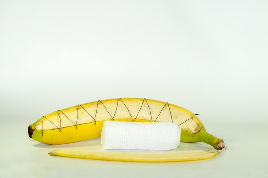 Obst mit Verletzung