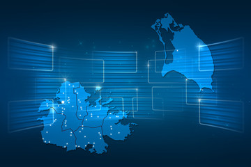 antigua and barbuda Map World map News Communication blue