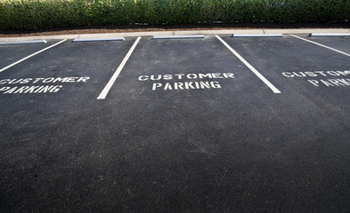Empty Customer Parking Spaces
