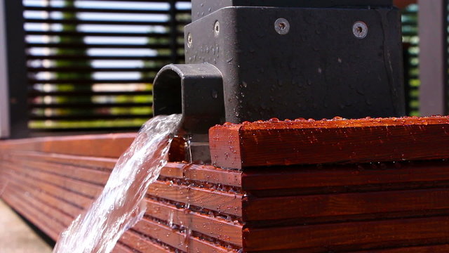 Water running out from an outfall