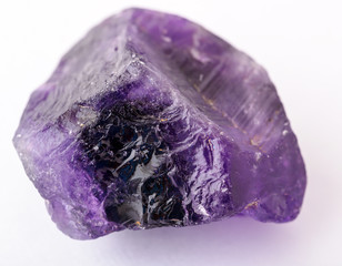 Raw amethyst brazilian rock isolated