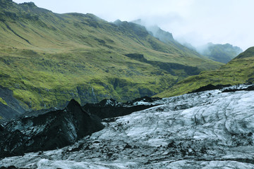 Solheimajokull Glacier in Iceland