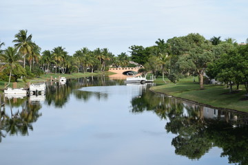 Obraz premium Serene View Of Florida Canal