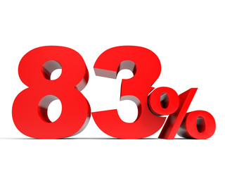 Red eighty three percent off. Discount 83%.