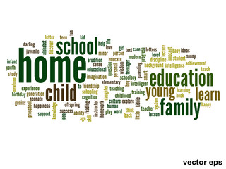Vector conceptual  education word cloud