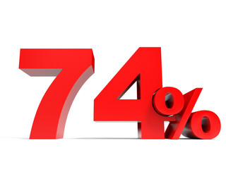 Red seventy four percent off. Discount 74%.