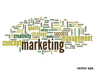 Vector conceptual business marketing word cloud