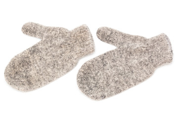 mittens made of wool