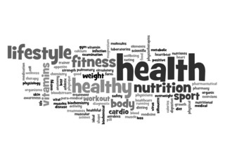Fototapeta premium Conceptual health word cloud