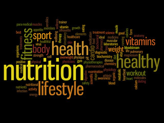 Conceptual health word cloud