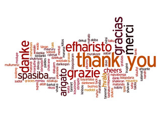 Conceptual thank you word cloud