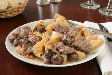 Beef stroganoff