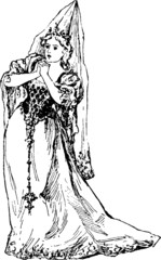 Vintage Illustration princess © unorobus