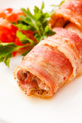 sausage wrapped in bacon