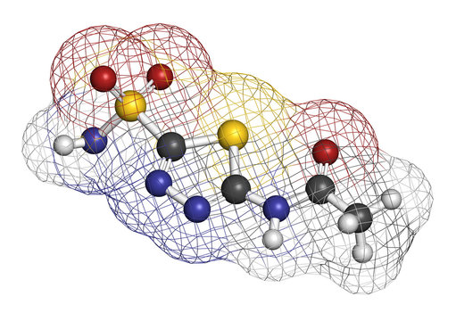 Acetazolamide Diuretic Drug Molecule