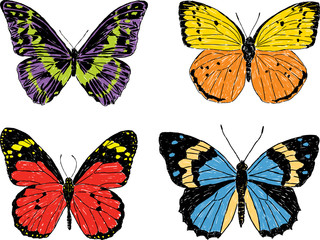 Naklejka na ściany i meble decorative butterflies