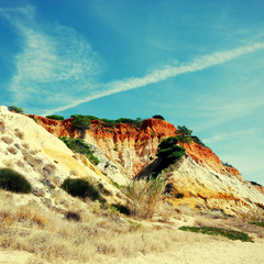 red cliffs and blue sky (Algarve,Portugal)