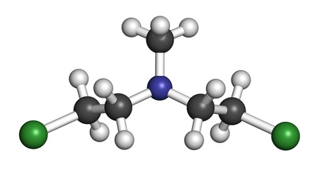 Obraz premium Chlormethine (mechlorethamine, mustine, HN2) cancer chemotherapy