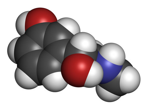 Phenylephrine nasal decongestant drug molecule.