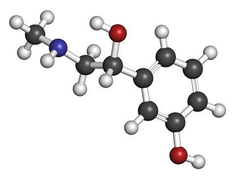 Phenylephrine nasal decongestant drug molecule. 