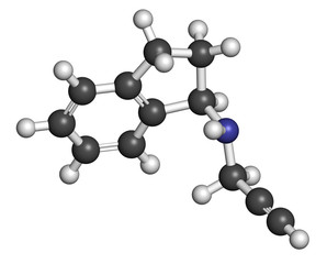 Rasagiline Parkinson's disease drug molecule. 