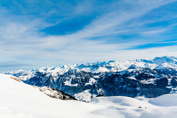 Alps mountain landscape. Winter landscape