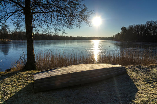 Cold day Swedish sunrise