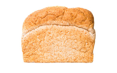 A loaf of bread over white background