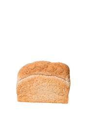 A loaf of bread over white background