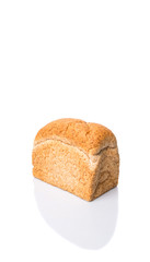 A loaf of bread over white background