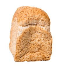 A loaf of bread over white background