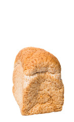 A loaf of bread over white background