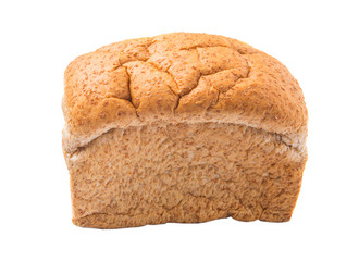 A loaf of bread over white background