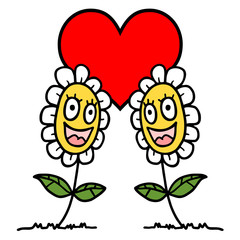 Daisy love vector