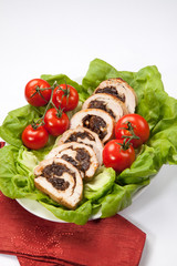 Turkey Breast Roulade on Butter Lettuce