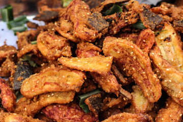 Fried Banana with Banana leaf