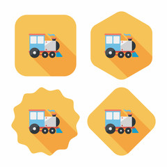 Transportation train flat icon with long shadow,eps10