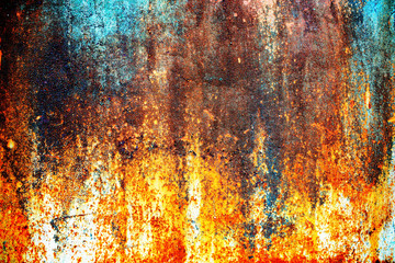 natural metallic background with rust