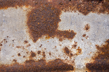 old rusty used metal tin background